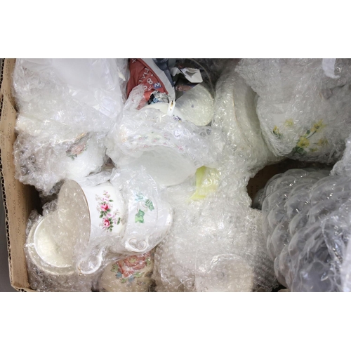180 - A large box of mixed collectables to include a large quantity of Royal Albert 