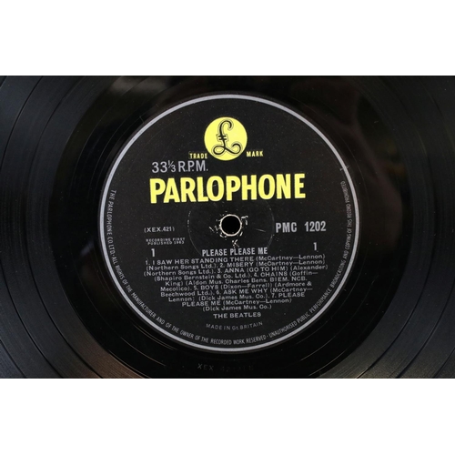 4 - Vinyl - The Beatles Please Please Me (PMC 1202) yellow/black Parlophone label, Recording First Publi... 