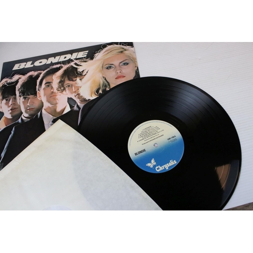 82 - Vinyl - Five Blondie LPs to include self titled CHR1165, Plastic Letters CHR1166, Eat to the Beat CD... 