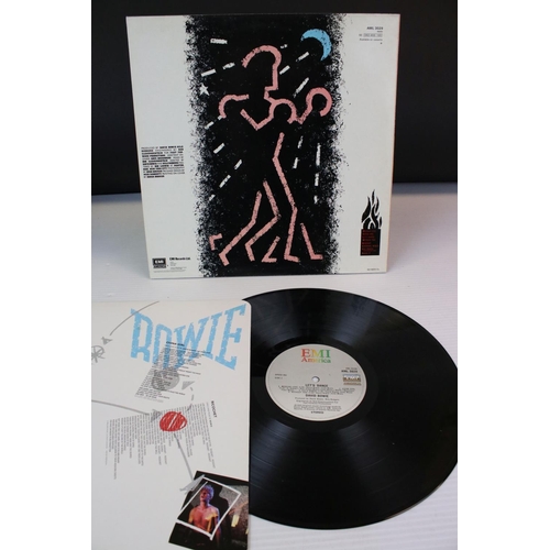 85 - Vinyl - Two David Bowie LPs to include Let's Dance AML3029 with lyric inner and Scary Monsters RCA80... 