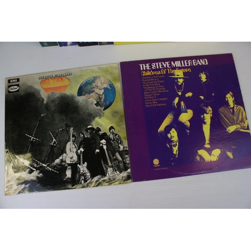 175 - Vinyl - 12 Steve Miller Band LPs to include Children of the Future on Capitol SFT18, self titled ST2... 