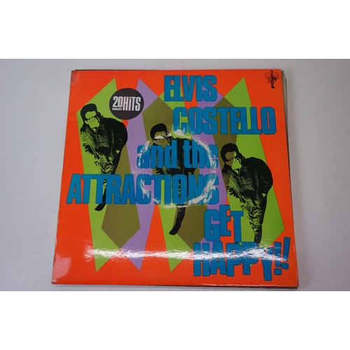 153 - Vinyl - Six Elvis Costello LPs to include Get Happy, Trust, Almost Blue, Impartial Bedroom, Goodbye ... 