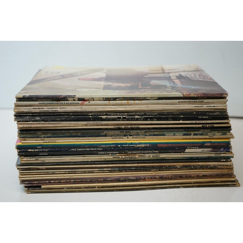 93 - Vinyl - Around 35 Folk LPs to include Gerry Rafferty, Carole King, Simon & Garfunkel, Leonard Cohen,... 