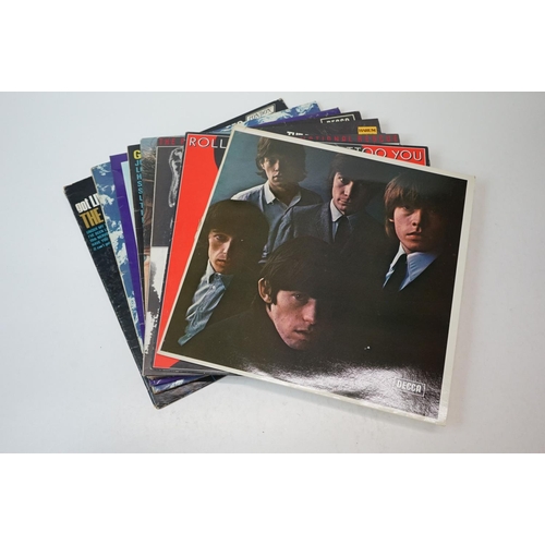 98 - Vinyl - Eight The Rolling Stones LPs to include No 2 LK4661 later re-release boxed Decca red label, ... 