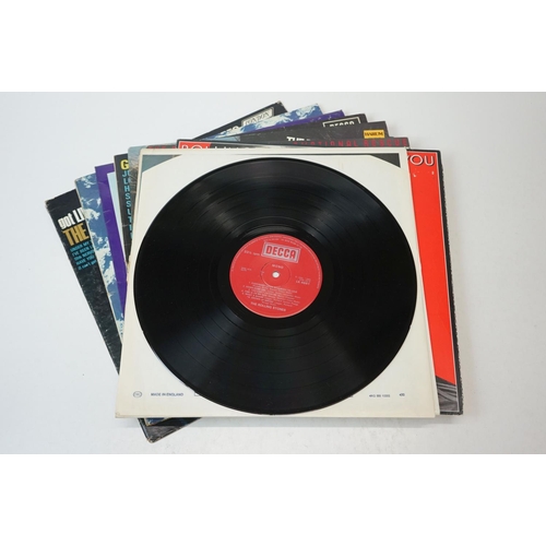 98 - Vinyl - Eight The Rolling Stones LPs to include No 2 LK4661 later re-release boxed Decca red label, ... 