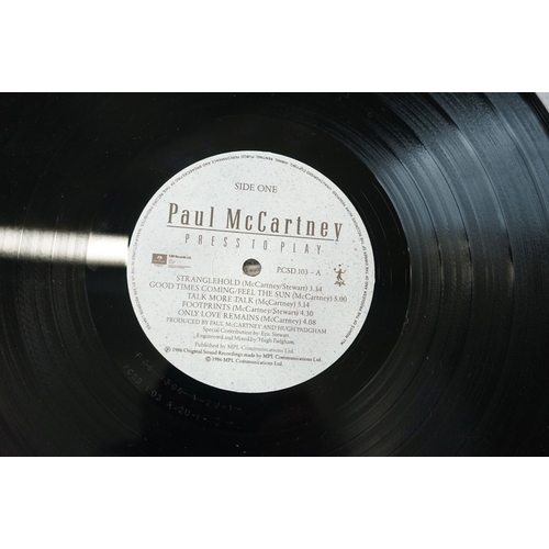 112 - Vinyl - Six Paul McCartney LPs to include Press To Play, Broad Street, Tug of War, Two, Ram and McCa... 