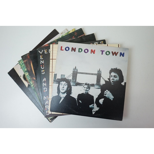 132 - Vinyl - Eight Wings LPs to include London Town, At the Speed of Sound, Venus and Mars, Band on the R... 