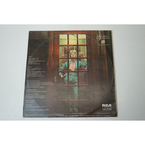 17 - Vinyl - David Bowie Ziggy Stardust (SF 8287) gloss RCA orange label with Titanic / Chrysalis publish... 