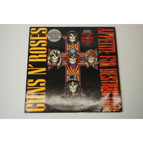 8 - Vinyl - Three Guns n Roses LPs to include Appetite For Destruction with advert insert, and Use Your ... 