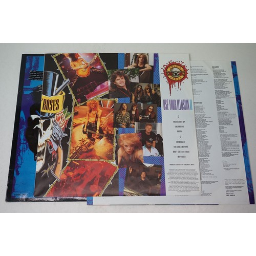 8 - Vinyl - Three Guns n Roses LPs to include Appetite For Destruction with advert insert, and Use Your ... 