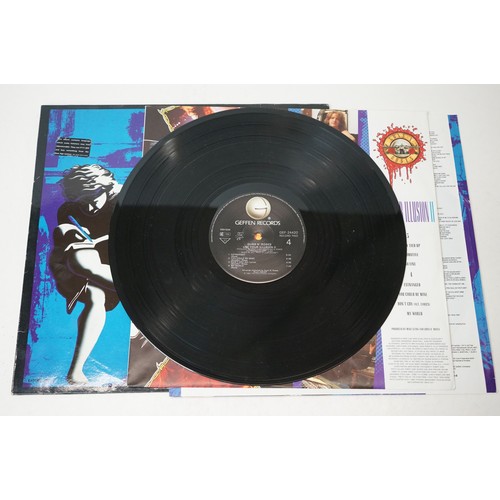 8 - Vinyl - Three Guns n Roses LPs to include Appetite For Destruction with advert insert, and Use Your ... 