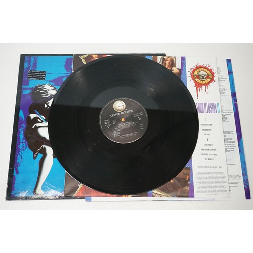 8 - Vinyl - Three Guns n Roses LPs to include Appetite For Destruction with advert insert, and Use Your ... 