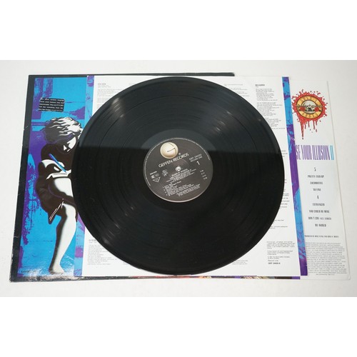 8 - Vinyl - Three Guns n Roses LPs to include Appetite For Destruction with advert insert, and Use Your ... 