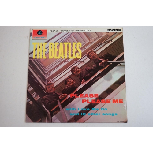 11A - Vinyl - The Beatles x 2 LP's to include Please Please Me (PMC 1202) Mono, gold lettering, Dick James... 