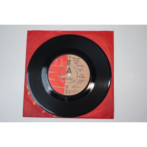 314 - Vinyl & Autograph - Sex Pistols Anarchy In The UK  Original 1976 1st press demo / promo signed and d... 