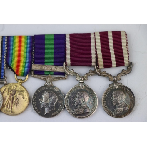 16 - A British World War One Miniature Medal Group To Include The British War Medal, The Victory Medal, T... 