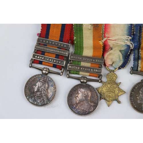 22 - A British Boer War And World War One Miniature Medal Group To Include The Queens South Africa Medal ... 