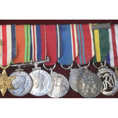 38 - A British World War Two Miniature Medal Group Of Eleven Medals To Include The 1939-45 Star, The Afri... 