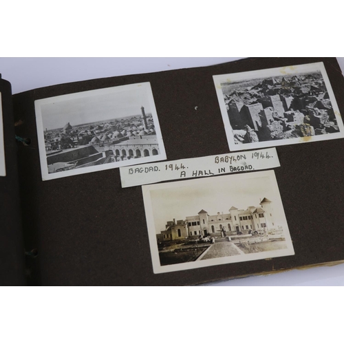 41 - A World War Two Photograph Album Complete With A Large Collection Of Photographs Taken Whilst On Dut... 