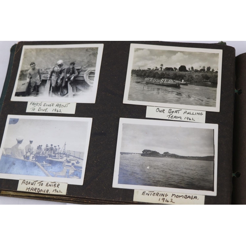 41 - A World War Two Photograph Album Complete With A Large Collection Of Photographs Taken Whilst On Dut... 