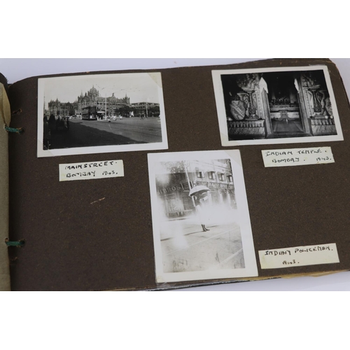 41 - A World War Two Photograph Album Complete With A Large Collection Of Photographs Taken Whilst On Dut... 