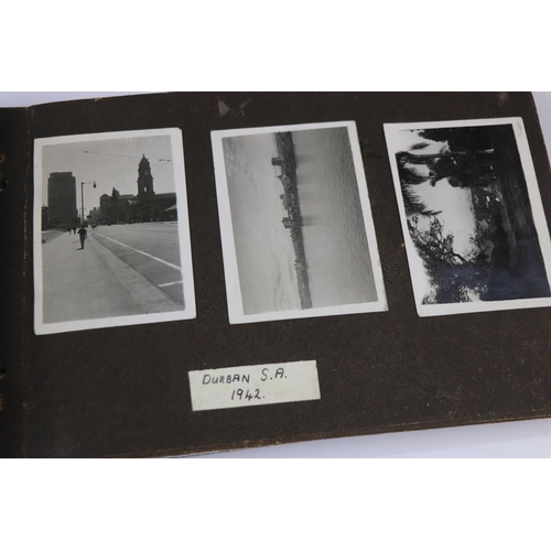 41 - A World War Two Photograph Album Complete With A Large Collection Of Photographs Taken Whilst On Dut... 