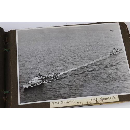 41 - A World War Two Photograph Album Complete With A Large Collection Of Photographs Taken Whilst On Dut... 