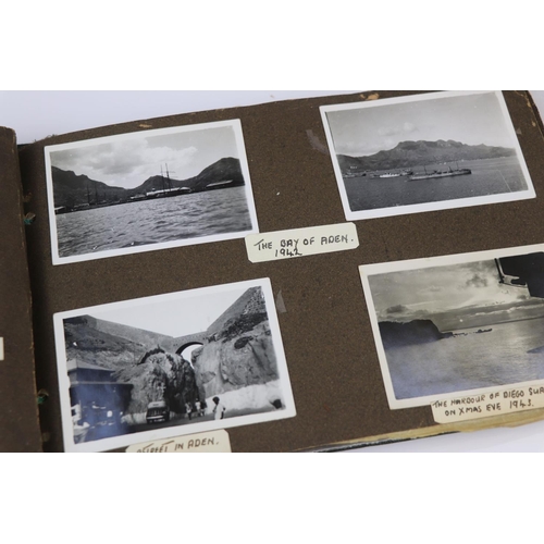 41 - A World War Two Photograph Album Complete With A Large Collection Of Photographs Taken Whilst On Dut... 