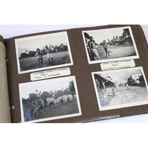 41 - A World War Two Photograph Album Complete With A Large Collection Of Photographs Taken Whilst On Dut... 