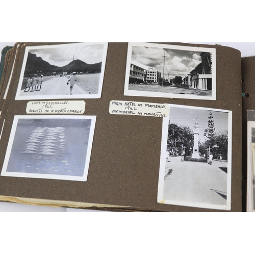 41 - A World War Two Photograph Album Complete With A Large Collection Of Photographs Taken Whilst On Dut... 