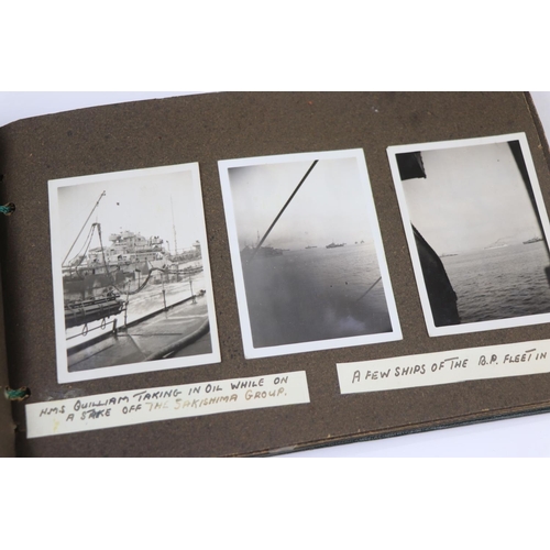 41 - A World War Two Photograph Album Complete With A Large Collection Of Photographs Taken Whilst On Dut... 