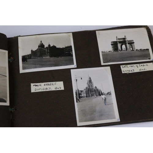 41 - A World War Two Photograph Album Complete With A Large Collection Of Photographs Taken Whilst On Dut... 