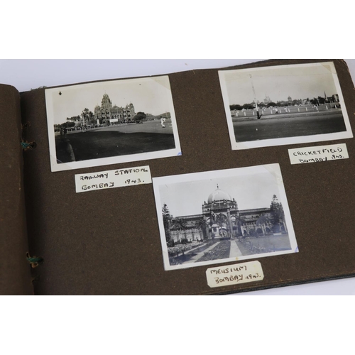 41 - A World War Two Photograph Album Complete With A Large Collection Of Photographs Taken Whilst On Dut... 