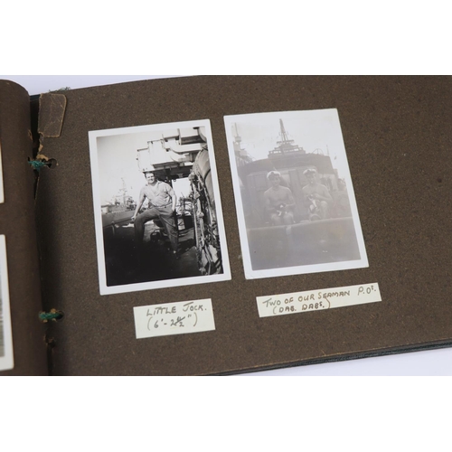 41 - A World War Two Photograph Album Complete With A Large Collection Of Photographs Taken Whilst On Dut... 