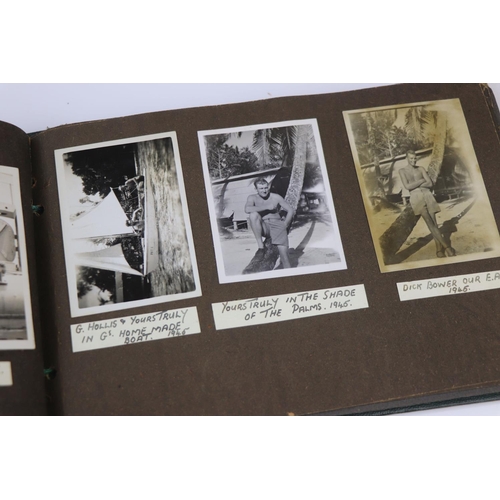 41 - A World War Two Photograph Album Complete With A Large Collection Of Photographs Taken Whilst On Dut... 