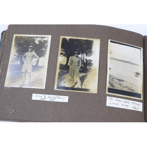 41 - A World War Two Photograph Album Complete With A Large Collection Of Photographs Taken Whilst On Dut... 