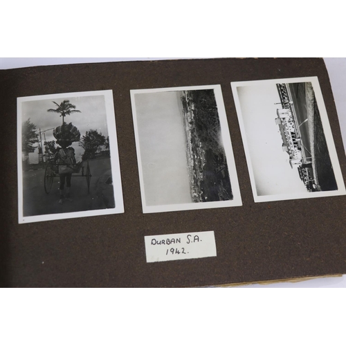 41 - A World War Two Photograph Album Complete With A Large Collection Of Photographs Taken Whilst On Dut... 