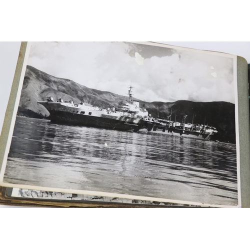 41 - A World War Two Photograph Album Complete With A Large Collection Of Photographs Taken Whilst On Dut... 