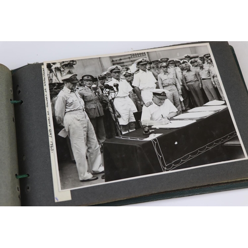 41 - A World War Two Photograph Album Complete With A Large Collection Of Photographs Taken Whilst On Dut... 