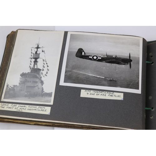 41 - A World War Two Photograph Album Complete With A Large Collection Of Photographs Taken Whilst On Dut... 