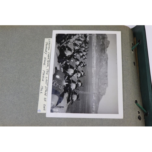 41 - A World War Two Photograph Album Complete With A Large Collection Of Photographs Taken Whilst On Dut... 