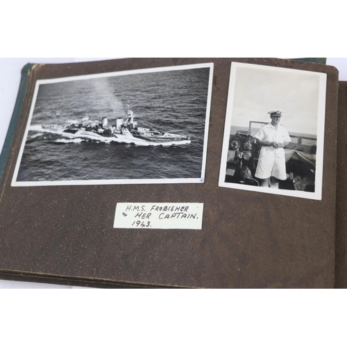 41 - A World War Two Photograph Album Complete With A Large Collection Of Photographs Taken Whilst On Dut... 