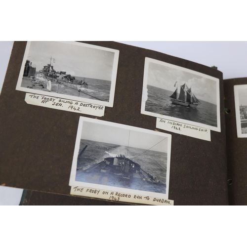 41 - A World War Two Photograph Album Complete With A Large Collection Of Photographs Taken Whilst On Dut... 