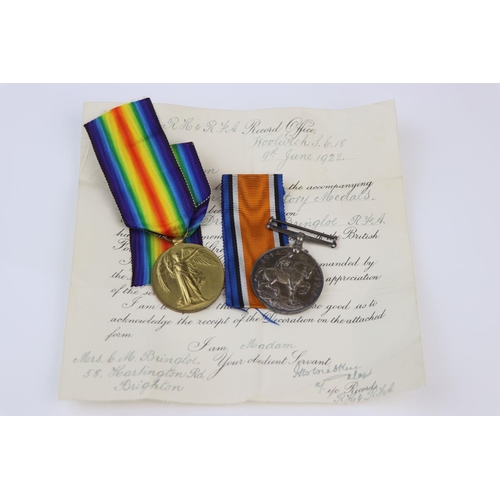 45 - A Pair Of British World War One Full Size Medals To Include The Victory Medal And The British War Me... 