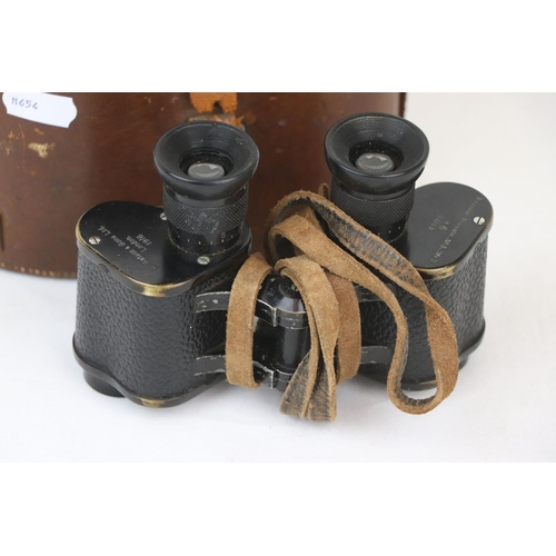 55 - A Pair Of World War One British Military Issued W. Watson & Sons Ltd Prismatic Binoculars No.3 MK.II... 