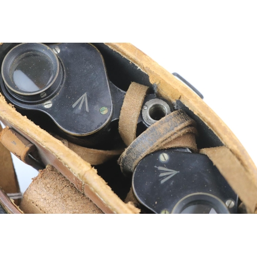 55 - A Pair Of World War One British Military Issued W. Watson & Sons Ltd Prismatic Binoculars No.3 MK.II... 