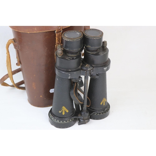 56 - A Pair Of World War Two British Military Issued Barr & Stroud CF41 Binoculars, Serial No. 52596, Mar... 