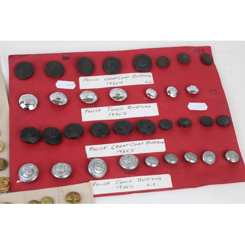 59 - A Collection Of Vintage Military Buttons To Include Royal Air Force And Royal Navy With A Selection ... 