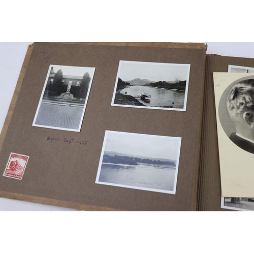 60 - A World War Two German Photograph Album With Contents To Include A Selection Of Photographs Showing ... 