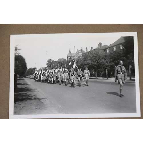 60 - A World War Two German Photograph Album With Contents To Include A Selection Of Photographs Showing ... 